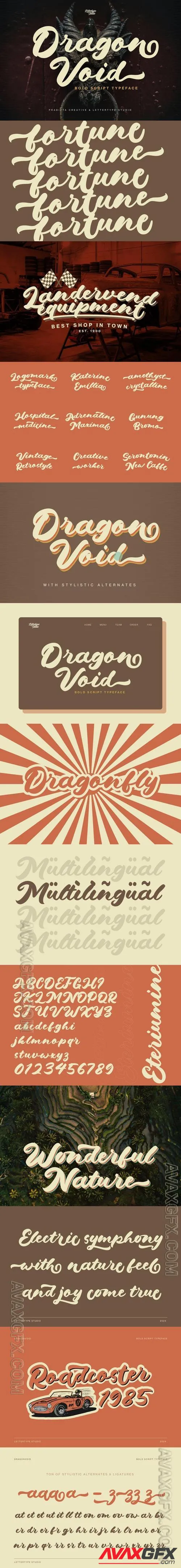 Dragonvoid a Bold & Retro Script Font