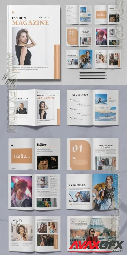 Fashion Magazine Layout Template