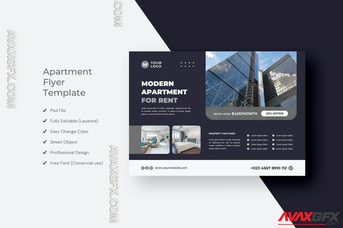 Apartment Flyer Template Design