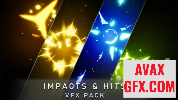 Unreal Engine Asset - 150 Impacts and Hits VFX Pack v4.27+