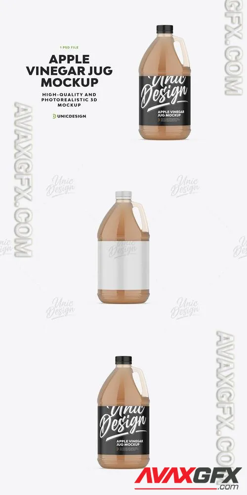 Apple Vinegar Jug Mockup