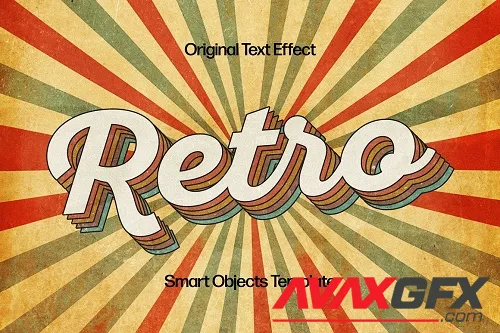 Retro Worn Text Effect - 92034645