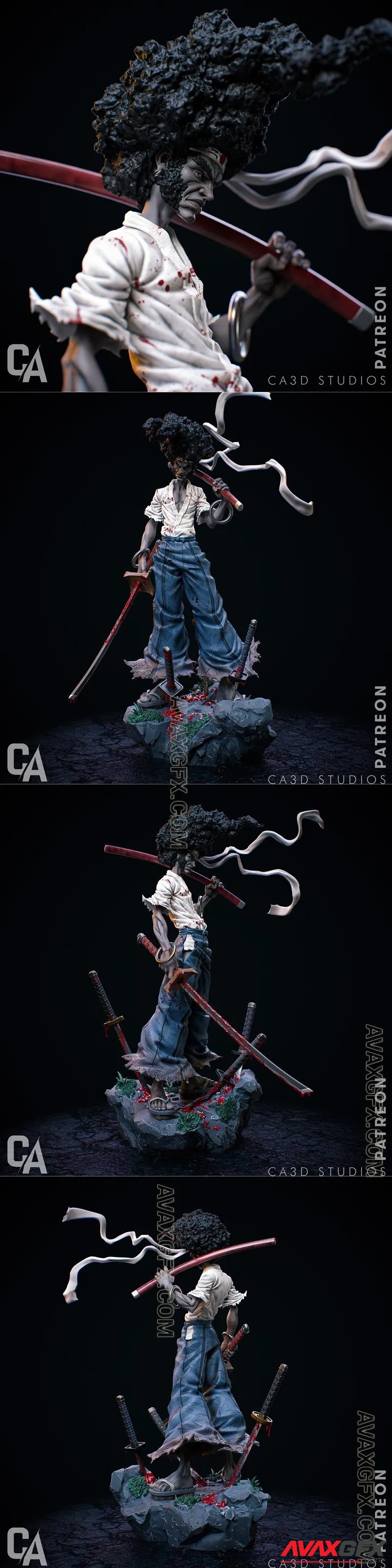 Ca 3d Studios - Afro Samurai - STL 3D Model