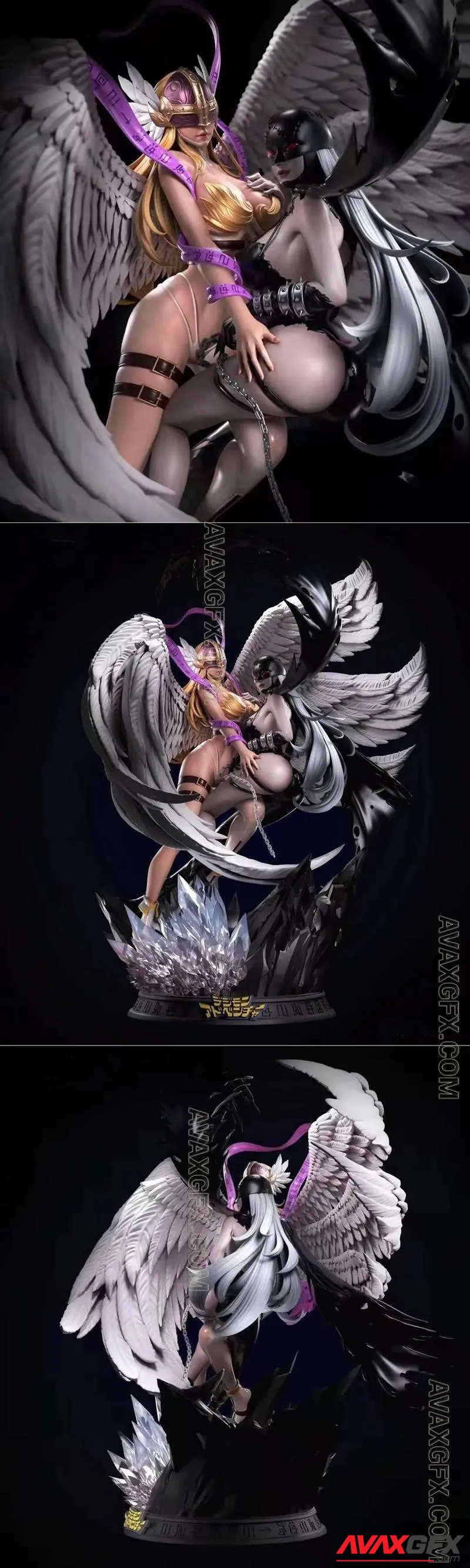 Angewomon and Lady Devimon - STL 3D Model