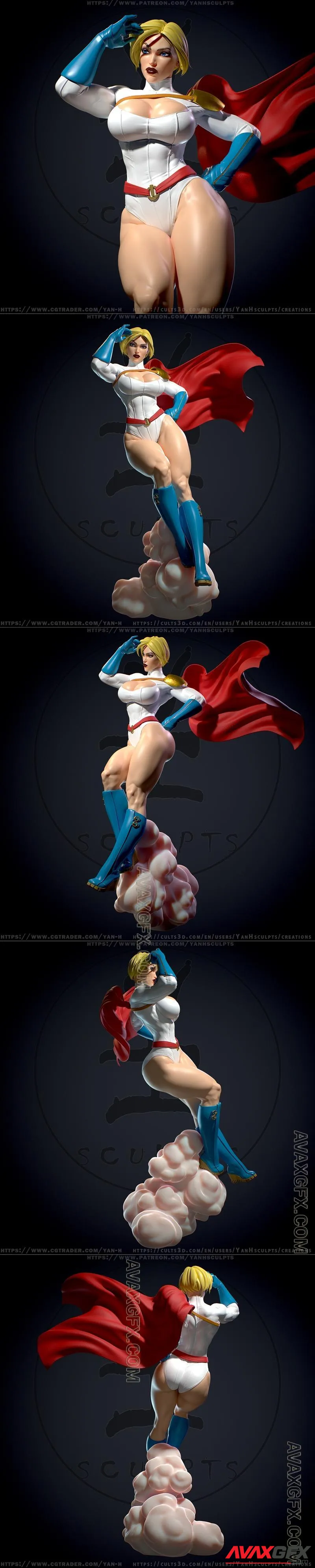 Yan H - Power Girl - STL 3D Model