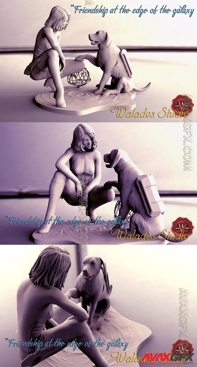 Walades Studio - Friendship at the Edge of the Galaxy - STL 3D Model