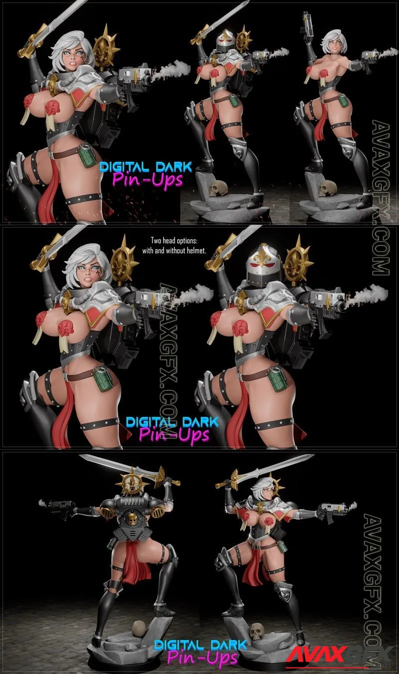 Digital Dark Pin-Ups - Battle Thick - STL 3D Model