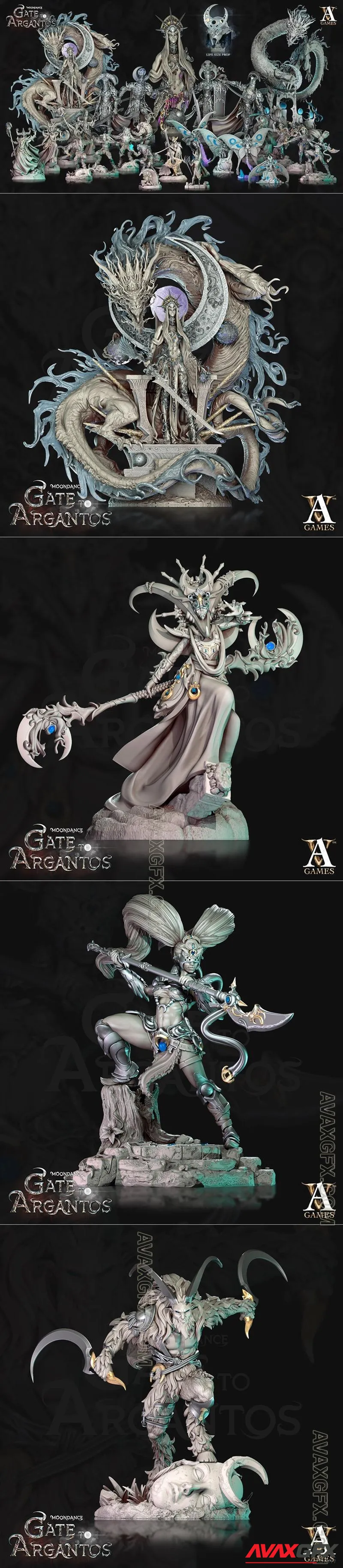Archvillain Games - Moondance - Gate to Argantos - STL 3D Model