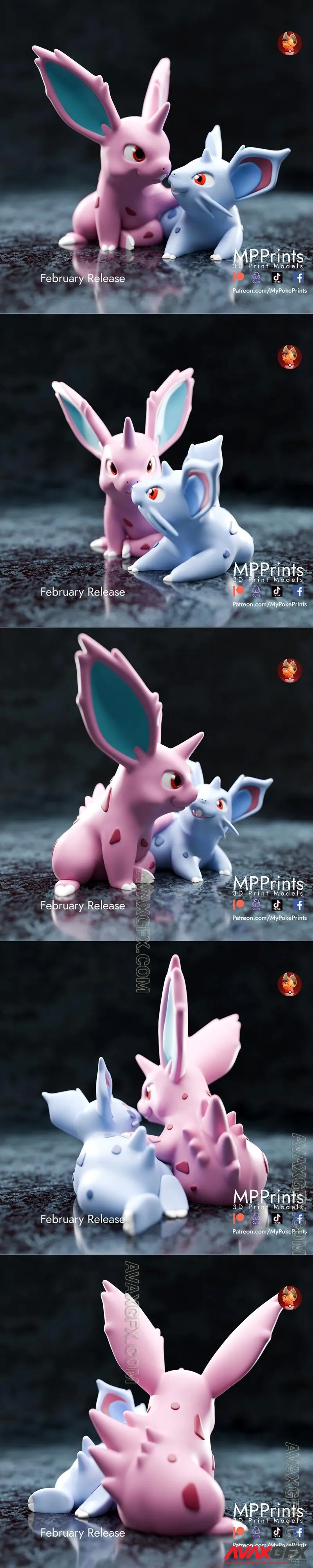 Nidorans - STL 3D Model