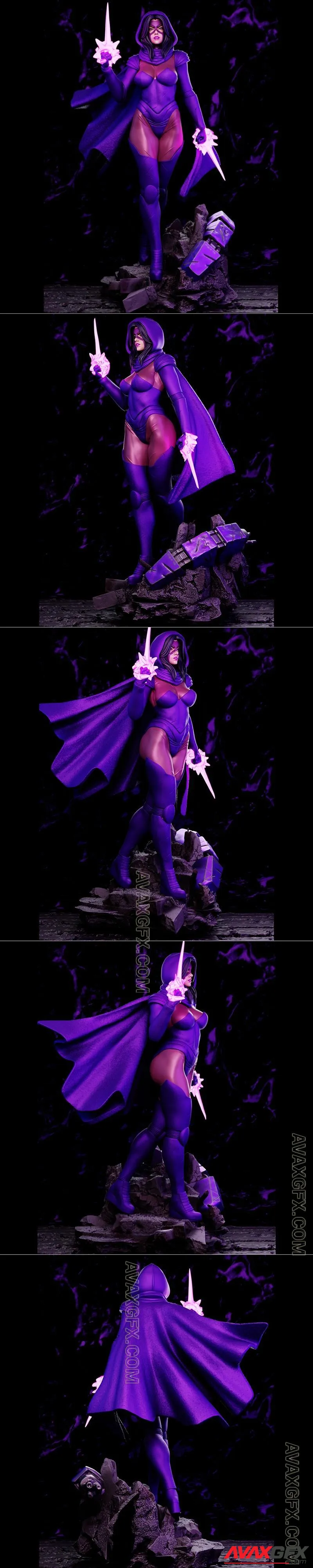 BrunoArt3D - Betsy Braddock (Psylocke) Armoured Costume - STL 3D Model