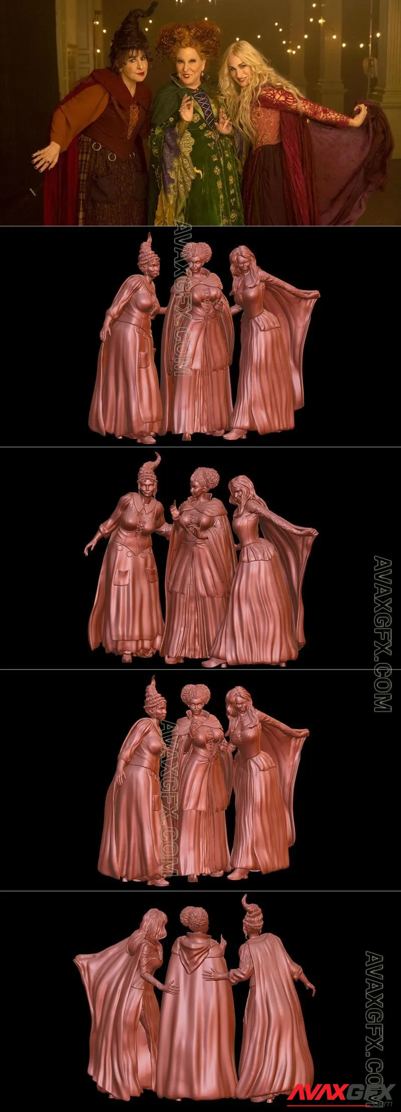 Sanderson Sisters - STL 3D Model