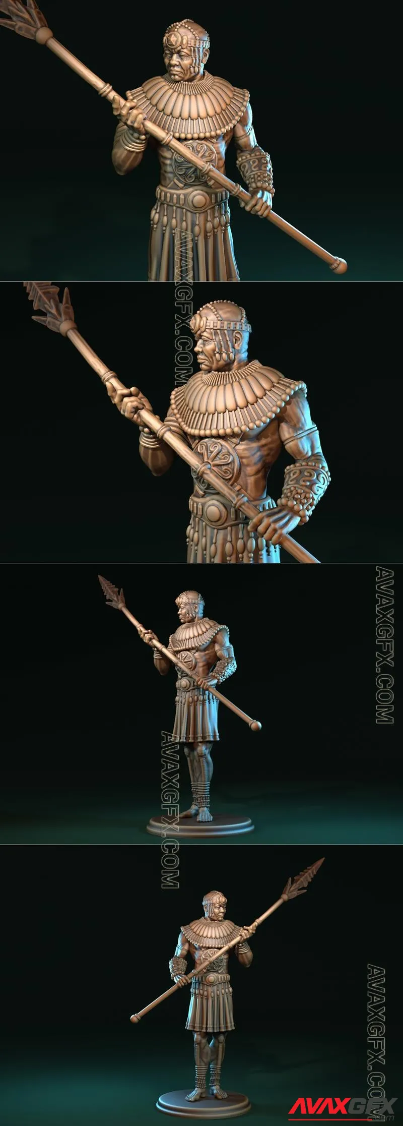 Jabulani the warrior - STL 3D Model