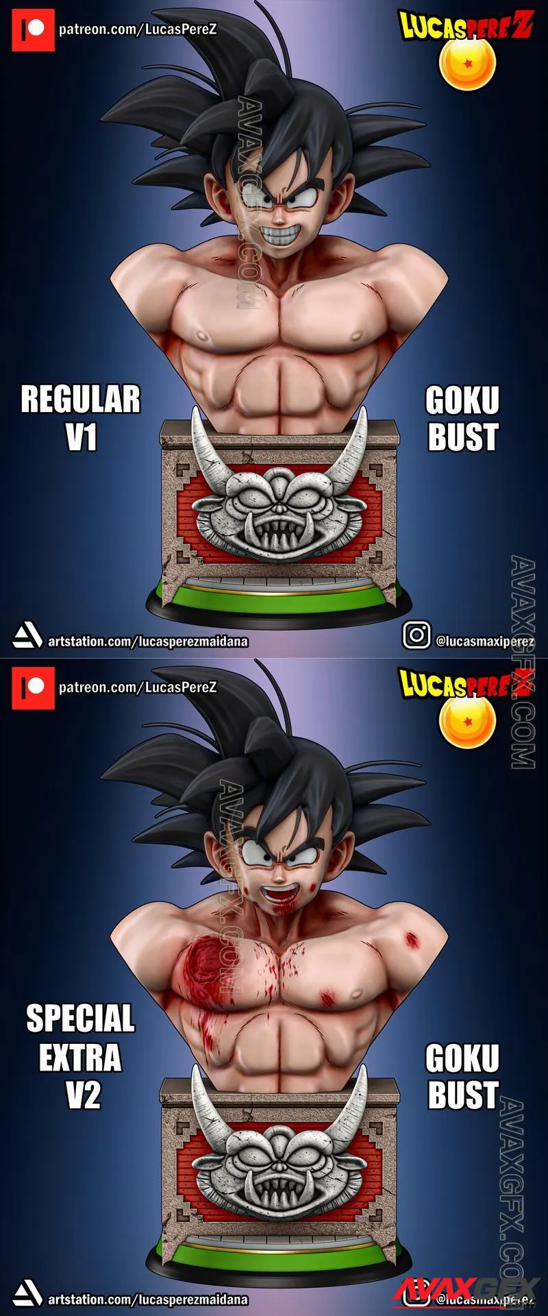 Goku Busto Especial - STL 3D Model