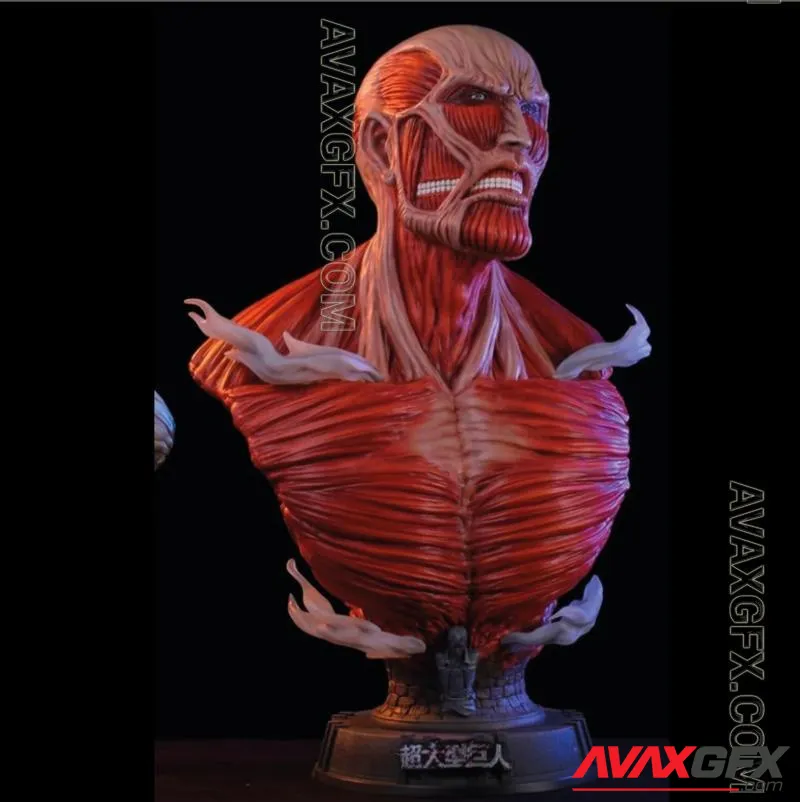 Colossal titan bust - STL 3D Model