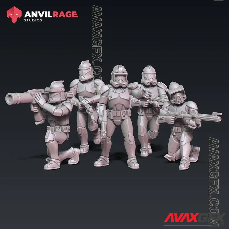 Anvilrage Clone Troopers - STL 3D Model