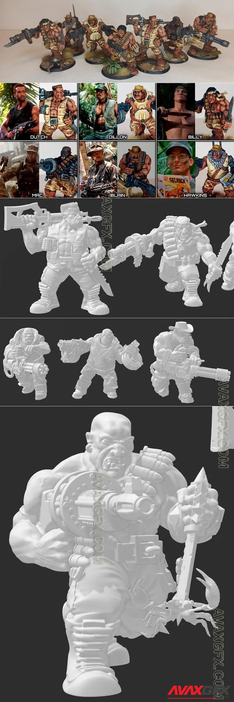 PREDATOR Ogryn Squad - STL 3D Model