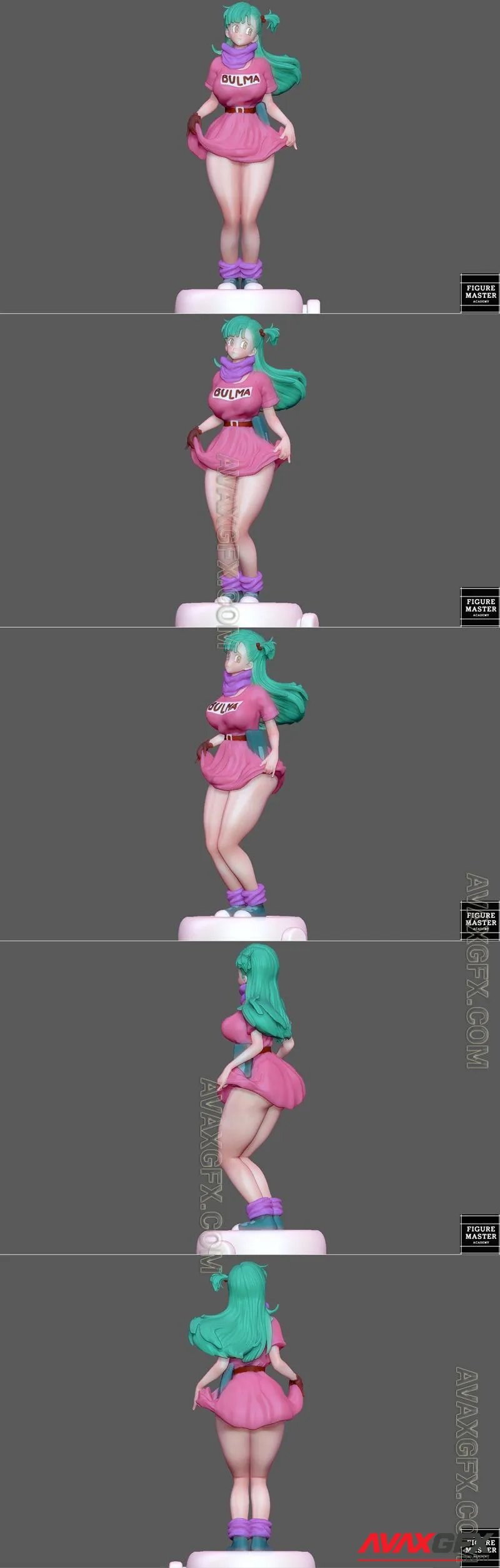 Bulma Sexy Girl Dragonball Anime Animation Stl 3d Model Avaxgfx 