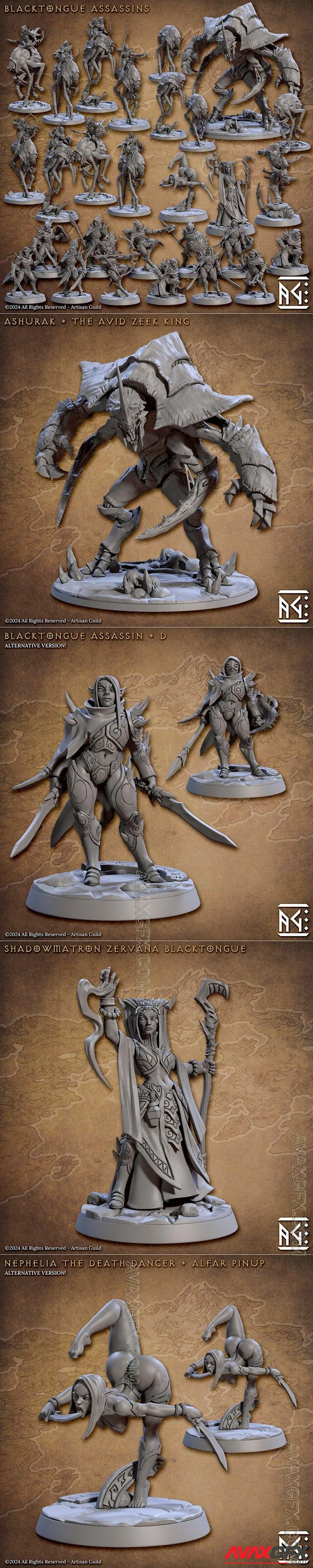 Artisan Guild - Blacktongue Assassins Complete Set - 57 - STL 3D Model