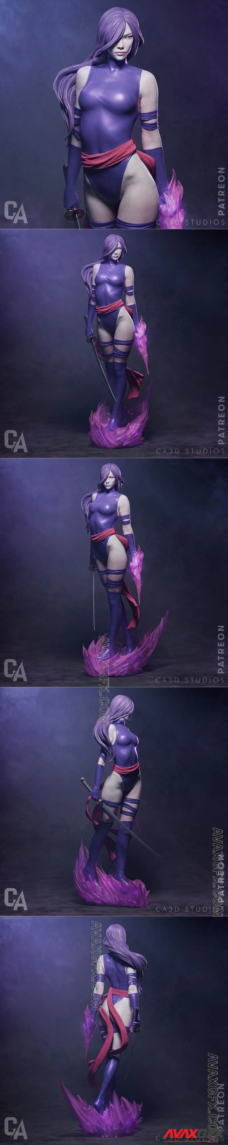 Ca 3d Studios - Psylocke - STL 3D Model