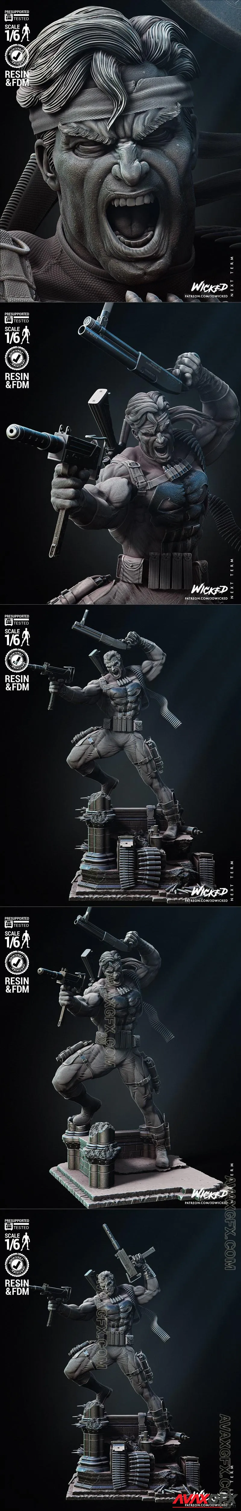 Wicked - The Punisher Sculpture - STL 3D Model