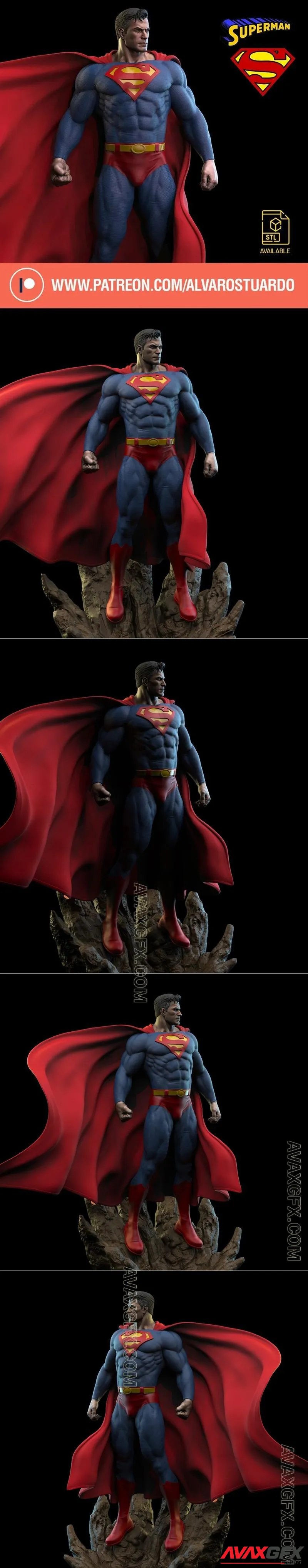 Superman Statue by Alvaro Stuardo - STL 3D Model