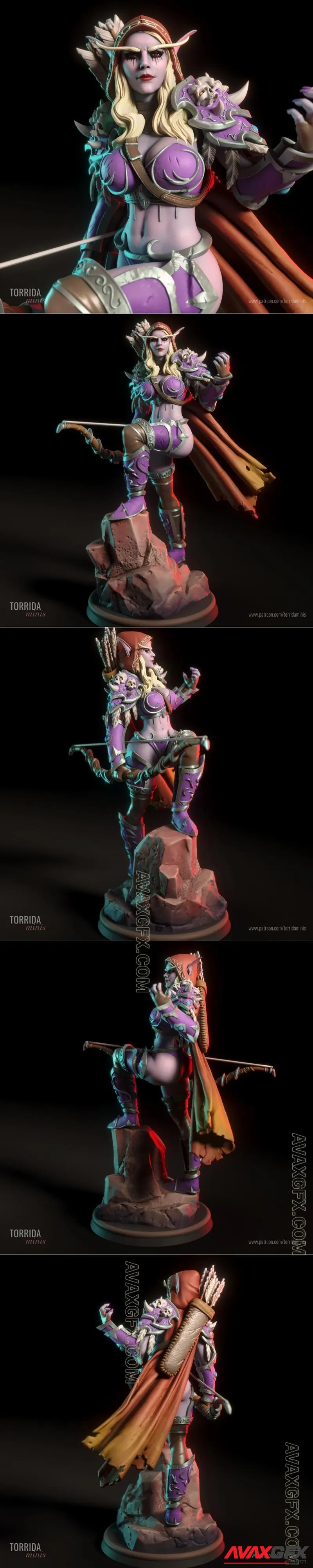 Torrida Minis - Sylvanas - STL 3D Model