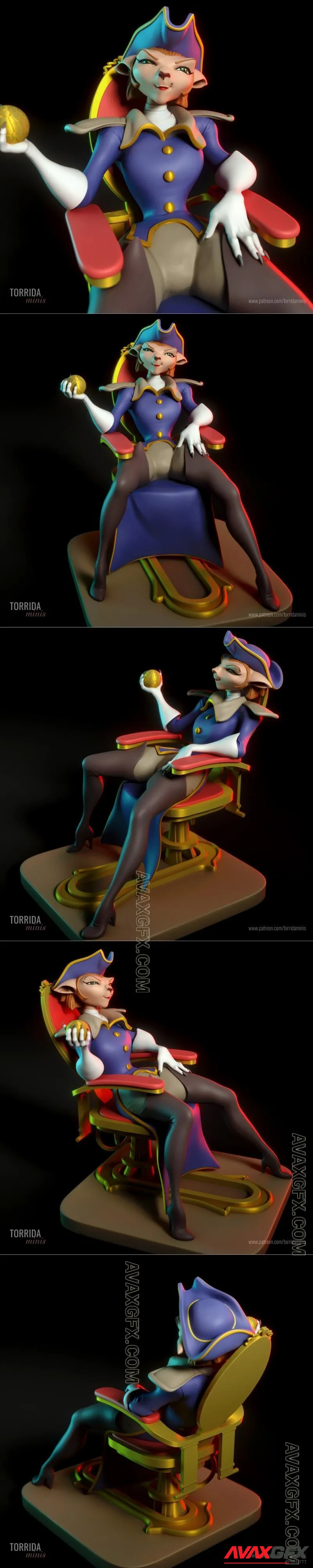 Torrida Minis Captain Amelia - STL 3D Model