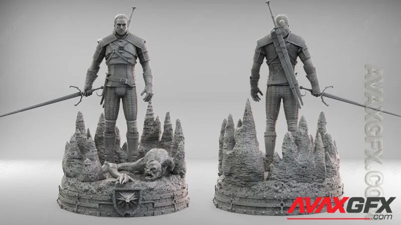 Witcher Geralt - STL 3D Model