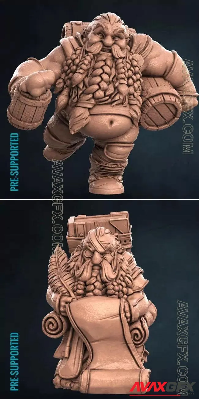 Brewmaster and Dwarfscribe - STL 3D Model