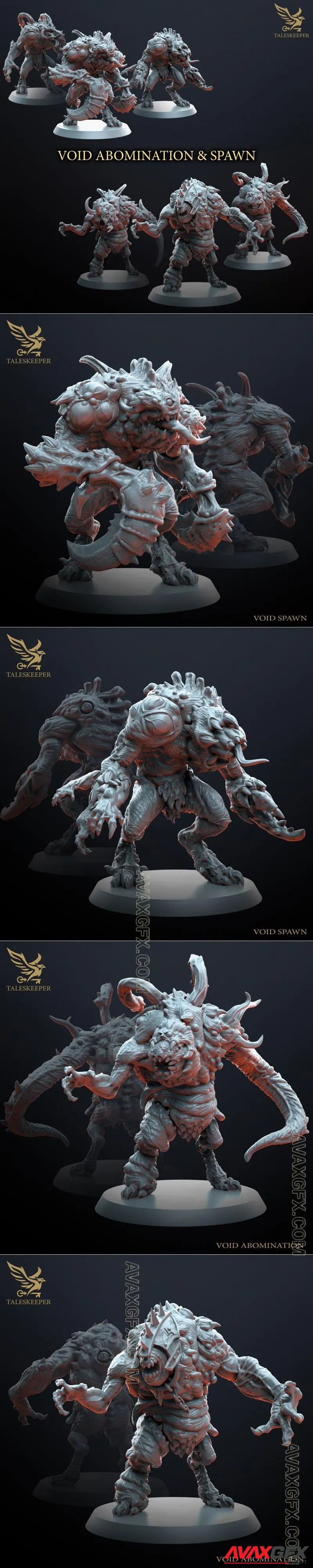 Tales Keeper - Void Abomination and Spawn - STL 3D Model