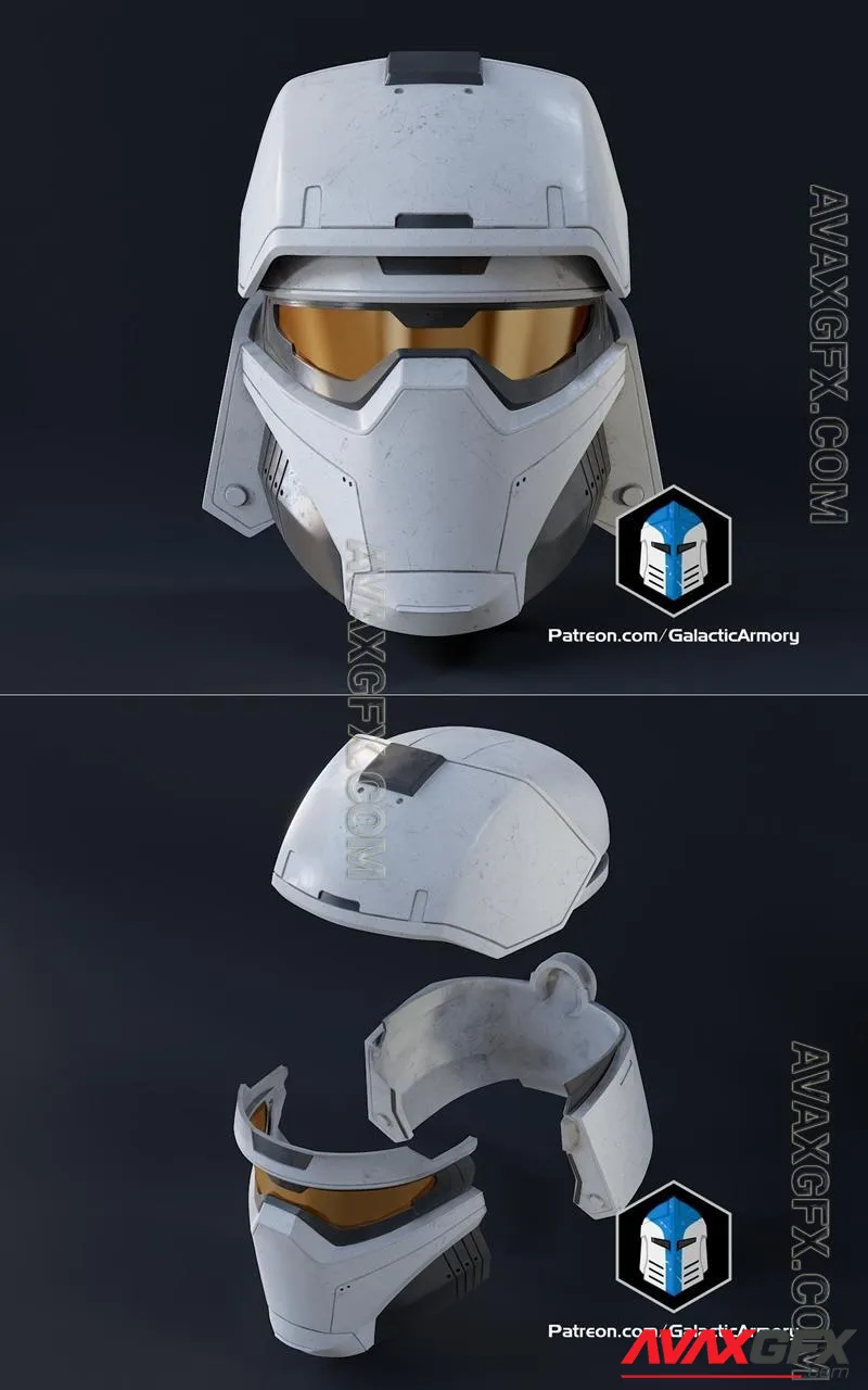Snowtrooper Spartan Helmet - STL 3D Model