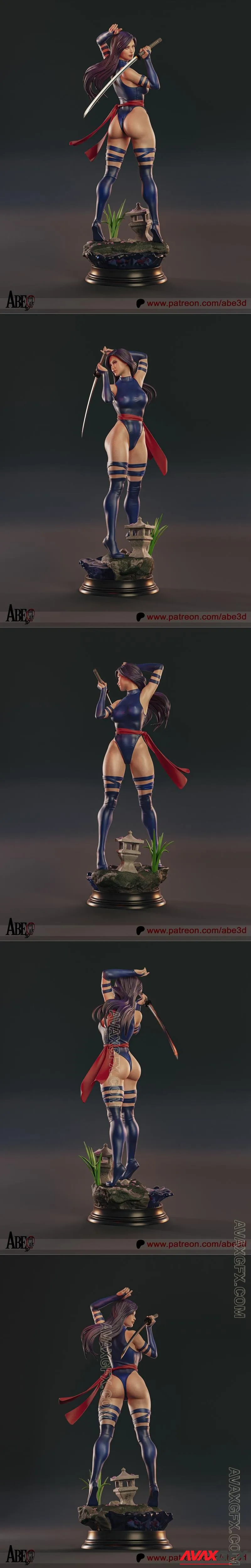 Abe3D - Psylocke v2 - STL 3D Model