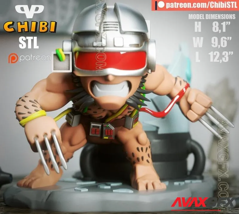 Weapon X Chibi - STL 3D Model