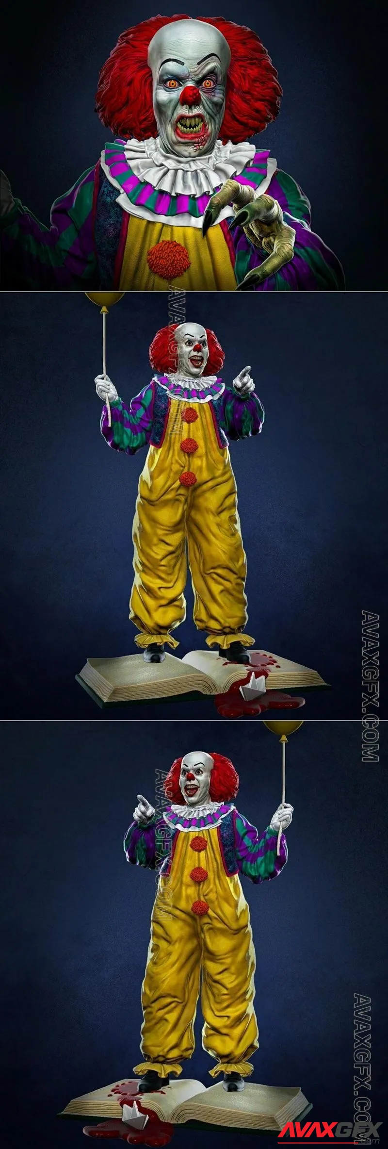 Pennywise Kind Evil - STL 3D Model