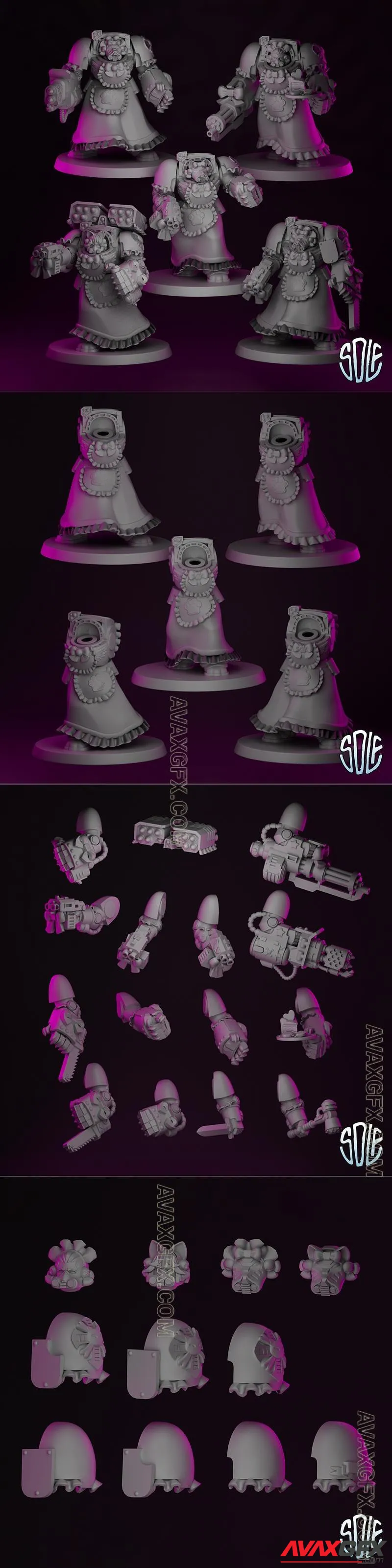 Maidmarine Terminators - STL 3D Model