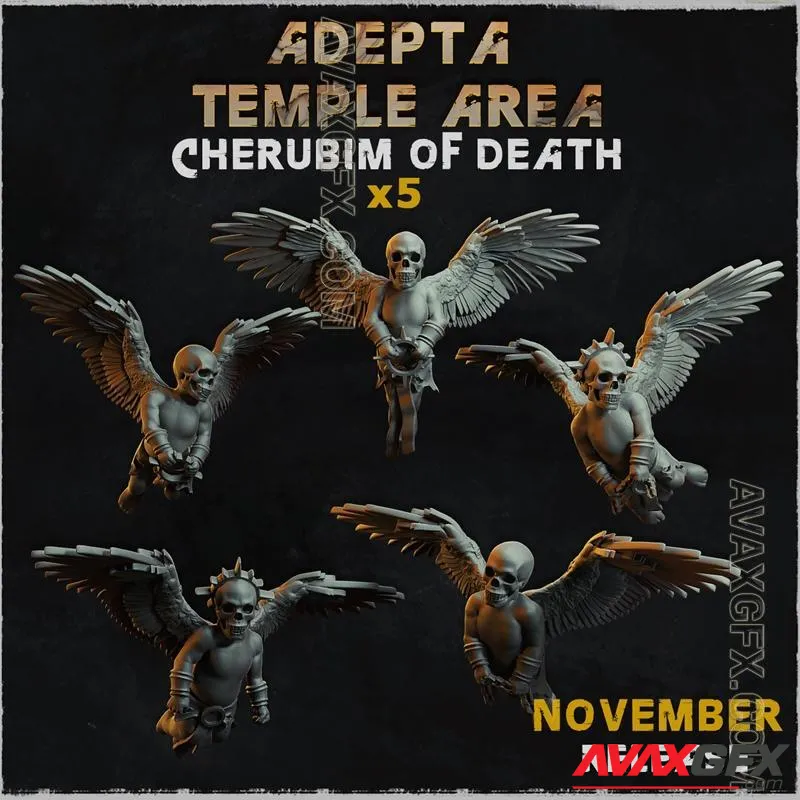 Cherubim of death - Adepta Temple Area - STL 3D Model