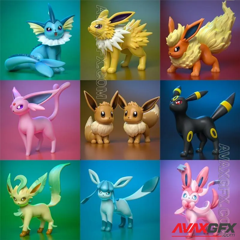 Ydeval - Eeveelutions March 2023 - STL 3D Model