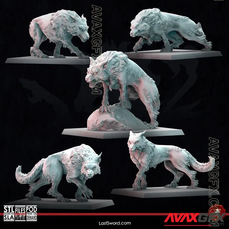 Wild Wolves - STL 3D Model