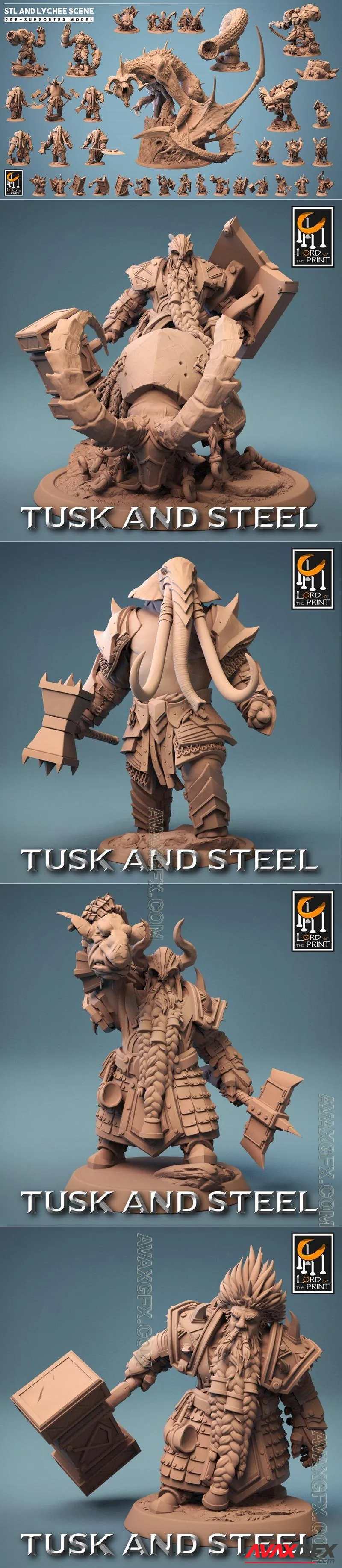 Lord of the Print - Tusk and Steel August 2023 - STL 3D Model