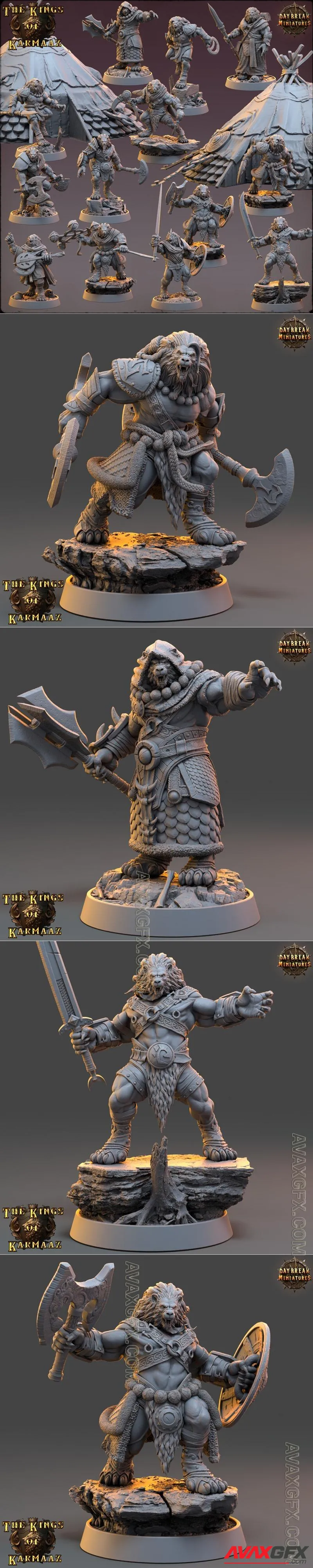 Daybreak Miniatures - Kings of Karmaaz - STL 3D Model