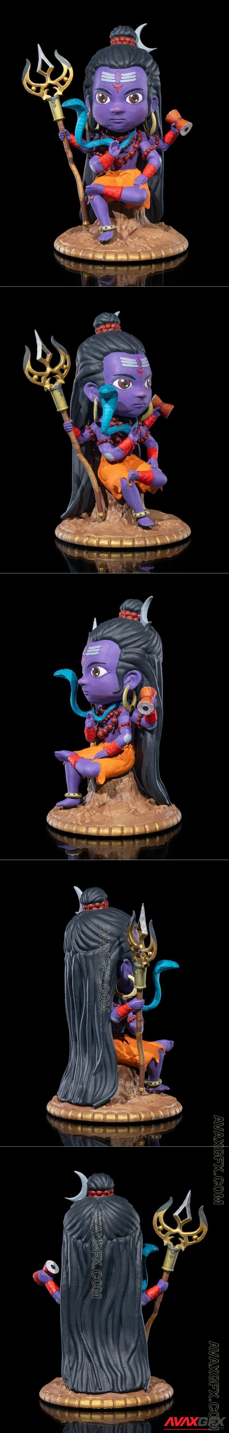 Chibi Shiva The Destroyer Cute - STL 3D Model