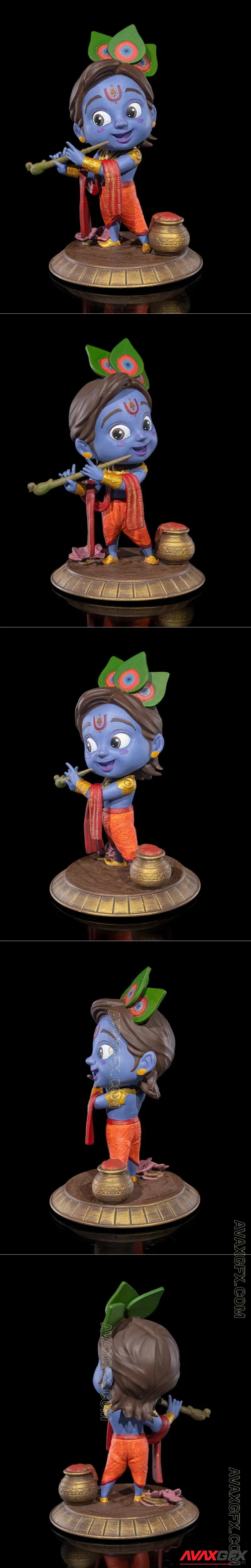 Chibi Krishna The Divine Child - STL 3D Model