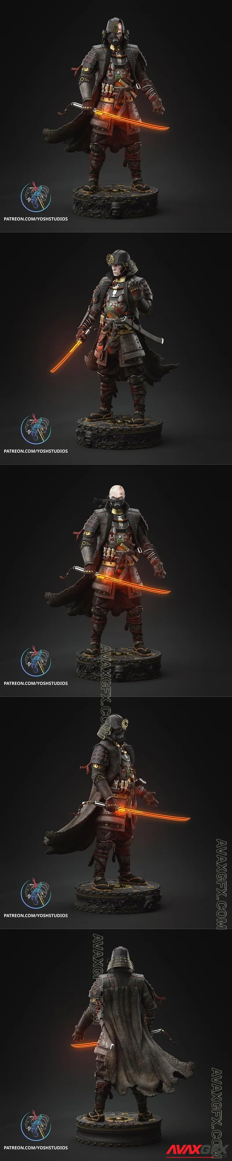 Yosh Studios - Sengoku Vader Statue - STL 3D Model