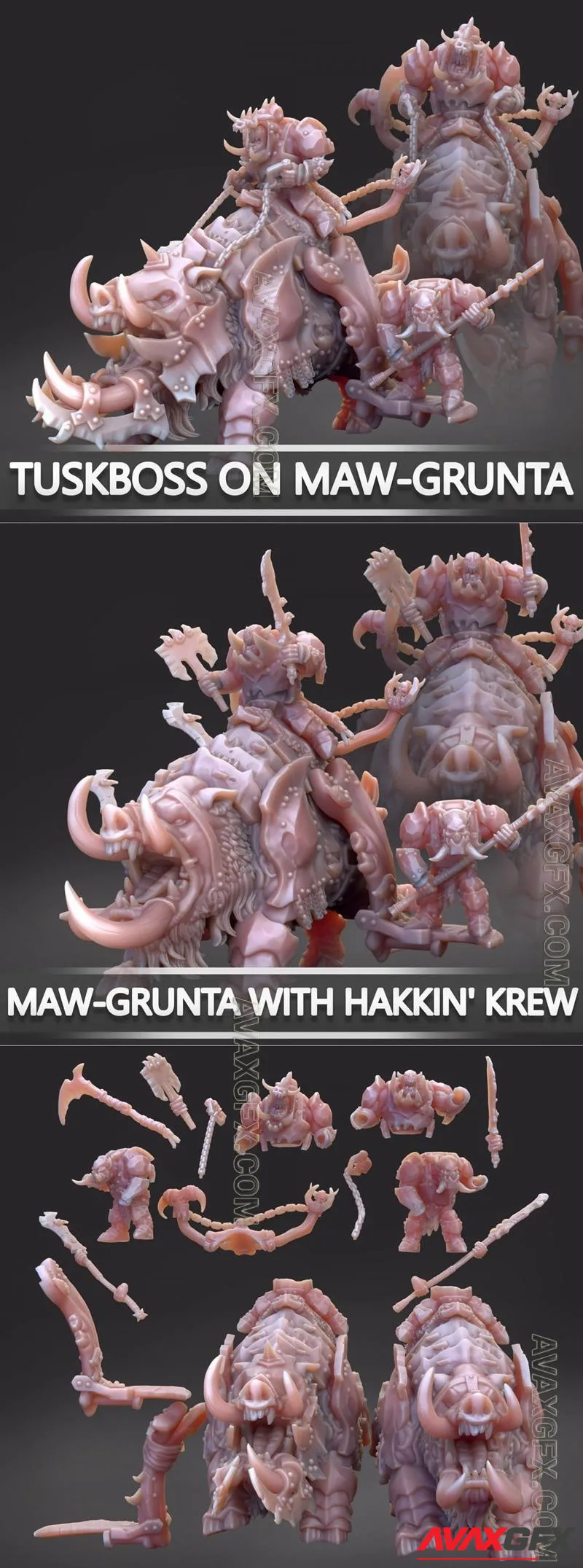 Maw Grunta Complete - STL 3D Model