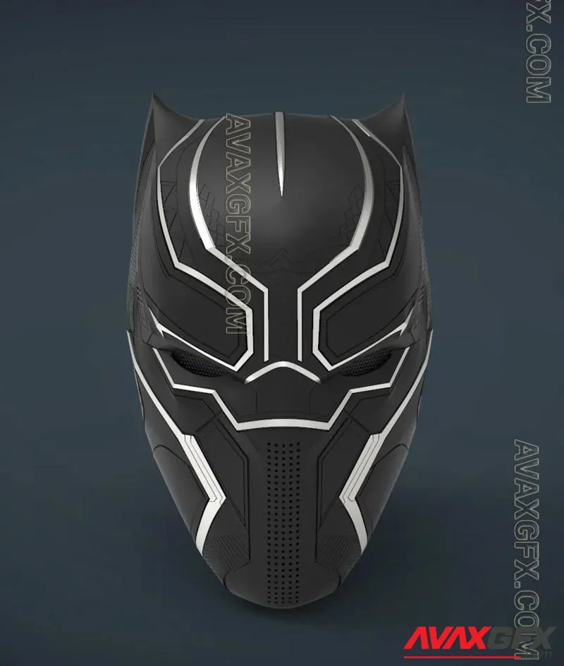 Black Panther Wearable Mask - STL 3D Model