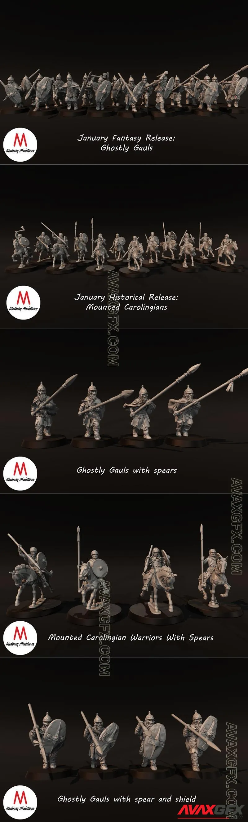 Medbury Miniatures - Fantasy and Historical January 2024 - STL 3D Model