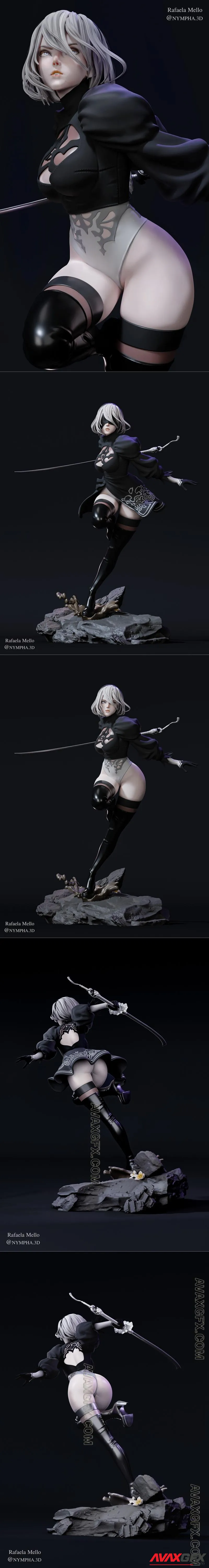 Nympha - 2B Nier Automata - STL 3D Model