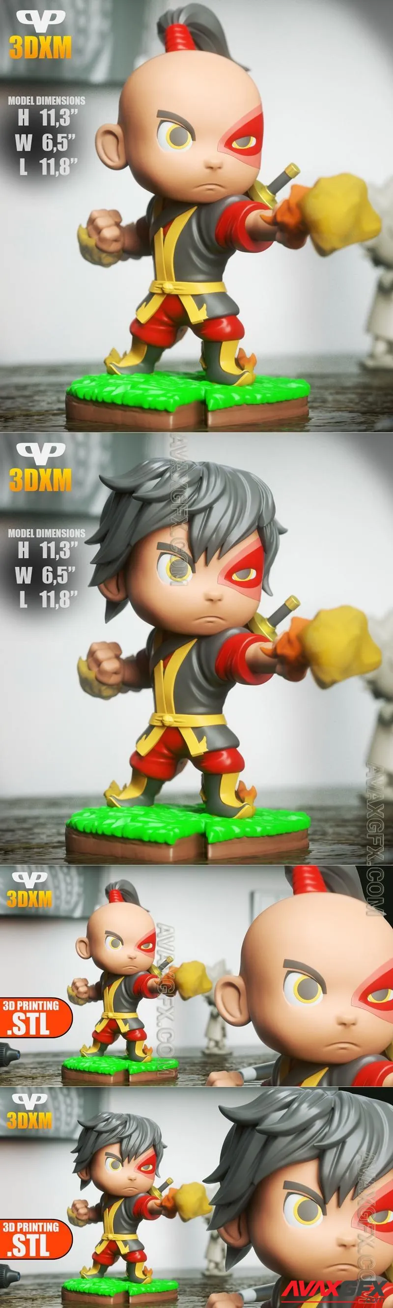 Zuko Chibi - STL 3D Model