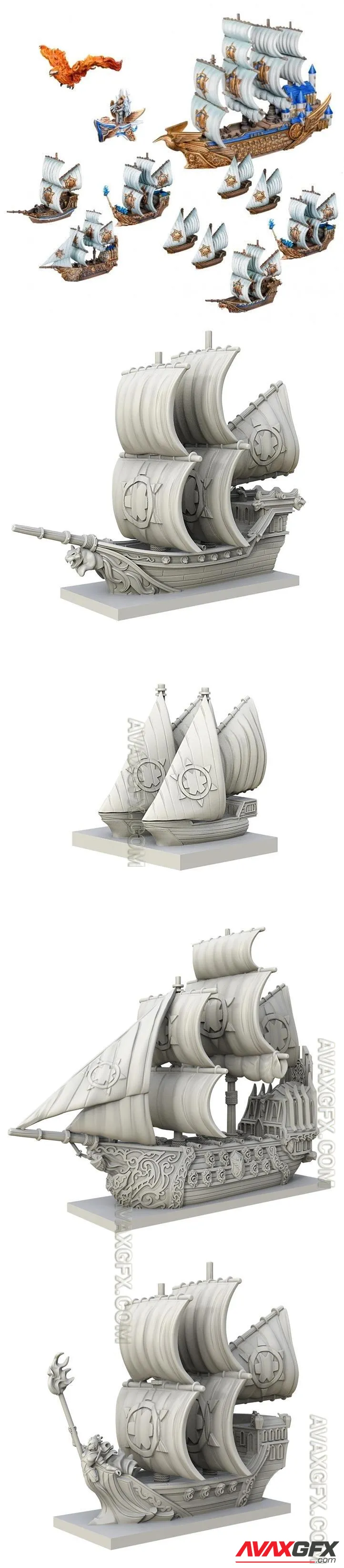 Armada Basilean Fleet - STL 3D Model