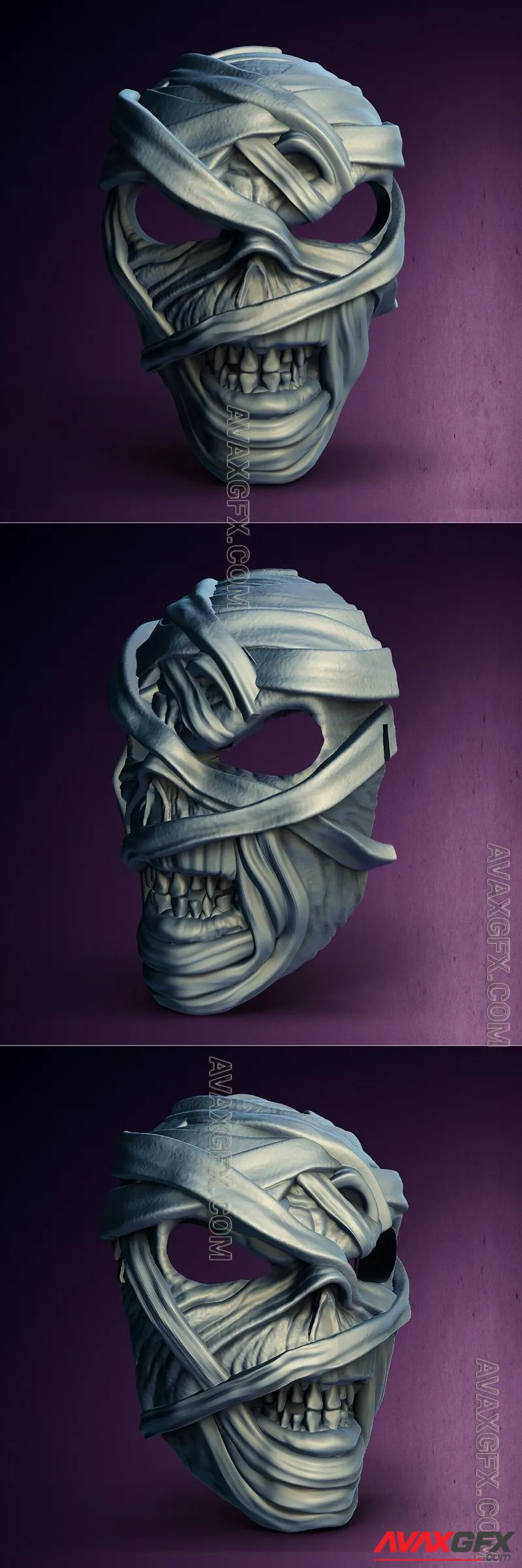 Mummy Spooky Mask - STL 3D Model